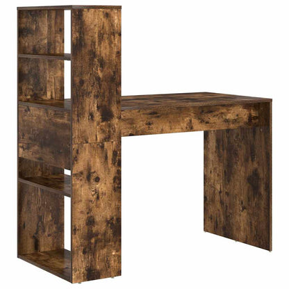 Bureau met plank Gerookt eiken 113 x 54 x 120 cm Bewerkt hout