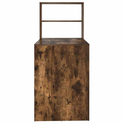 Bureau met plank Gerookt eiken 113 x 54 x 120 cm Bewerkt hout