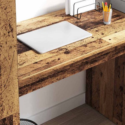 Bureau met plank Oud Hout 113 x 54 x 120 cm Bewerkt hout