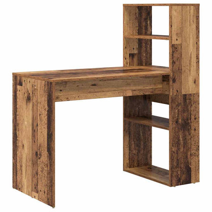 Bureau met plank Oud Hout 113 x 54 x 120 cm Bewerkt hout