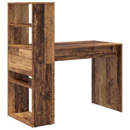 Bureau met plank Oud Hout 113 x 54 x 120 cm Bewerkt hout