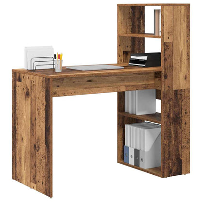 Bureau met plank Oud Hout 113 x 54 x 120 cm Bewerkt hout