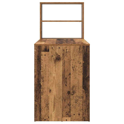 Bureau met plank Oud Hout 113 x 54 x 120 cm Bewerkt hout