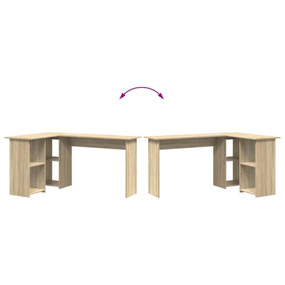 Bureau met plank Sonoma Eiken 142 x 102 x 73 cm Bewerkt hout