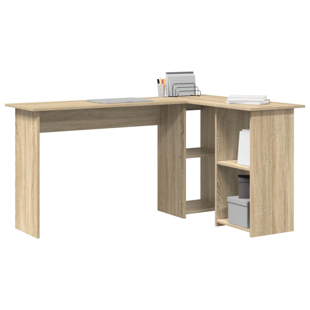 Bureau met plank Sonoma Eiken 142 x 102 x 73 cm Bewerkt hout
