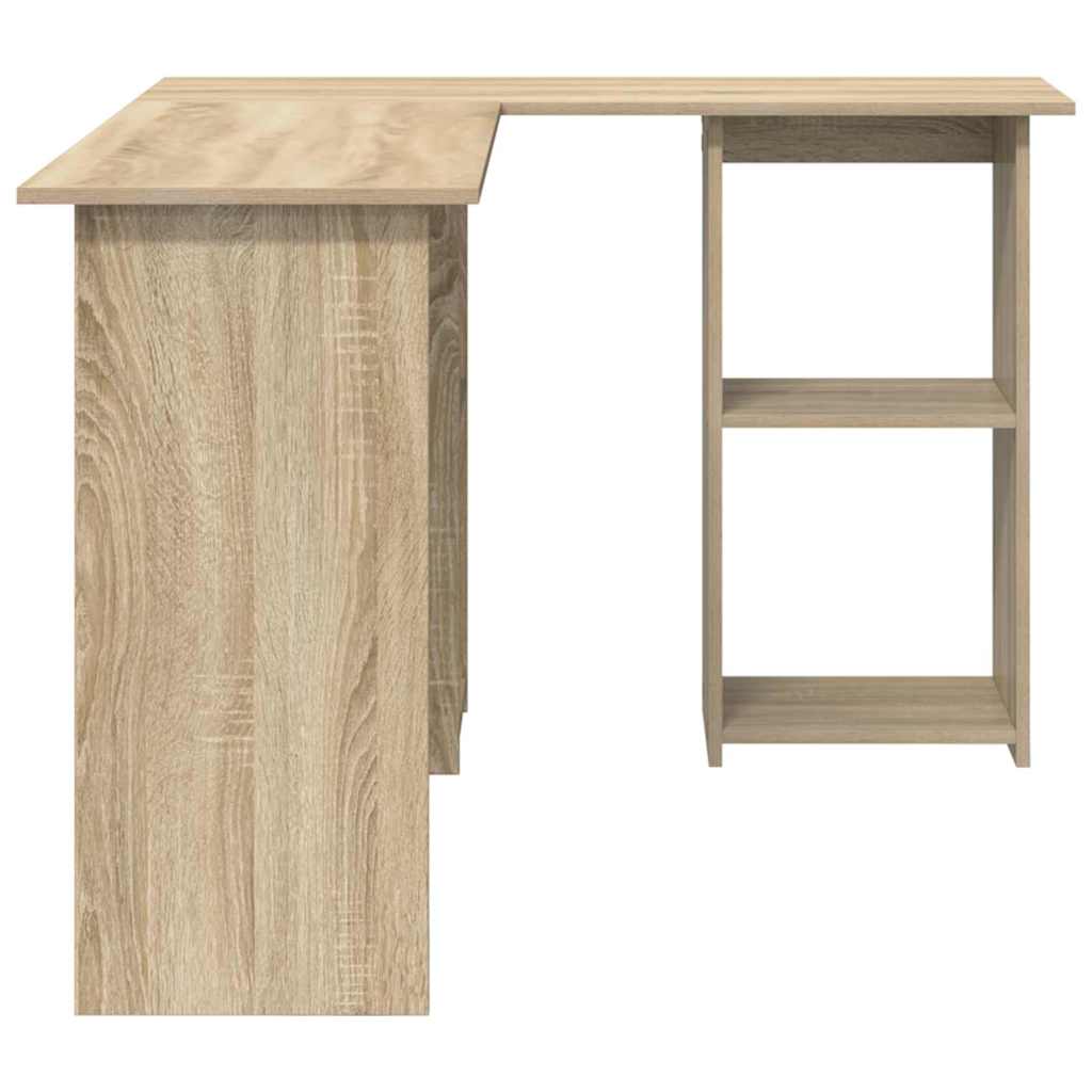 Bureau met plank Sonoma Eiken 142 x 102 x 73 cm Bewerkt hout