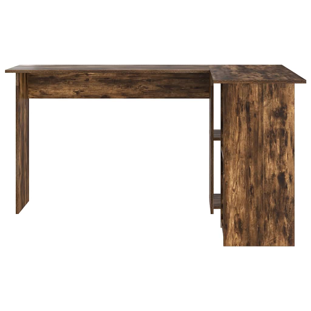 Bureau met plank Gerookt eiken 142 x 102 x 73 cm Bewerkt hout