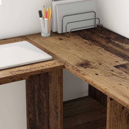 Bureau met plank Oud Hout 142 x 102 x 73 cm Bewerkt hout