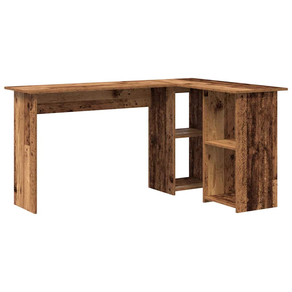 Bureau met plank Oud Hout 142 x 102 x 73 cm Bewerkt hout