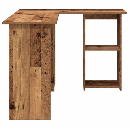Bureau met plank Oud Hout 142 x 102 x 73 cm Bewerkt hout
