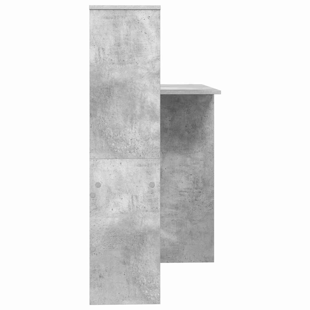 Bureau met plank Beton Grijs 131,5 x 50 x 106,5 cm Bewerkt hout