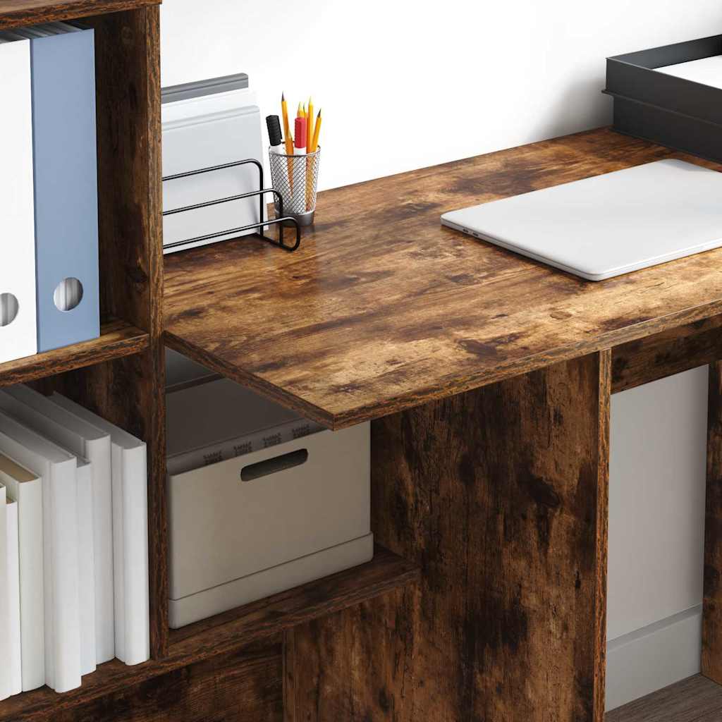 Bureau Gerookt eiken 131,5 x 50 x 106,5 cm Bewerkt hout