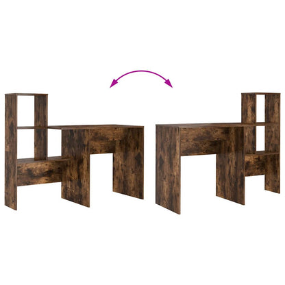 Bureau Gerookt eiken 131,5 x 50 x 106,5 cm Bewerkt hout