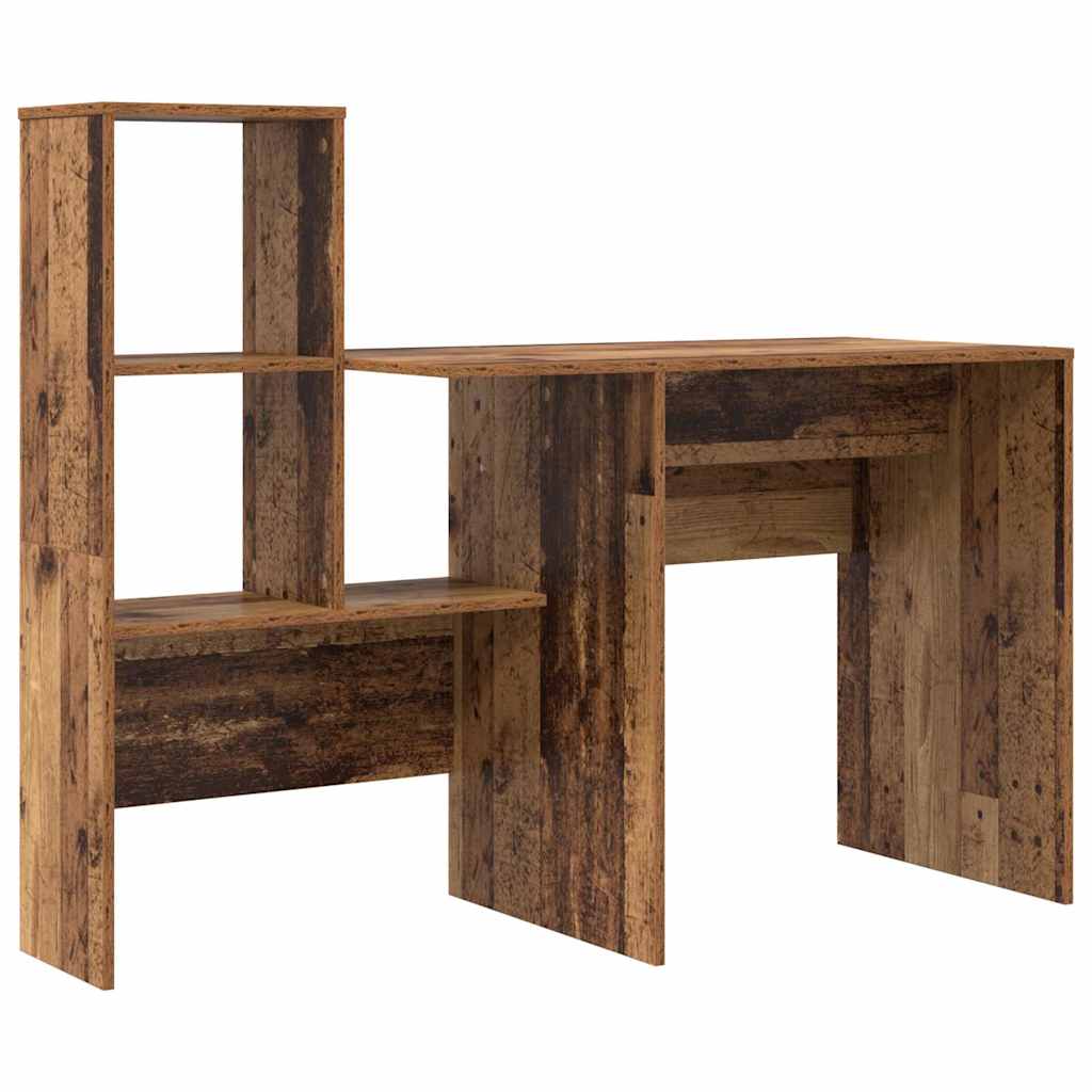 Bureau met plank Oud Hout 131,5 x 50 x 106,5 cm Bewerkt hout