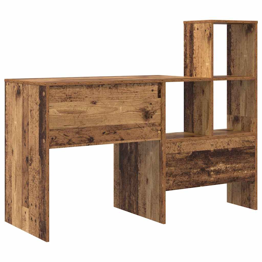 Bureau met plank Oud Hout 131,5 x 50 x 106,5 cm Bewerkt hout
