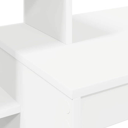 Bureau met plank met opslag Wit 100 x 40 x 90 cm Bewerkt hout