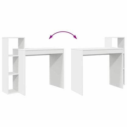 Bureau met plank met opslag Wit 100 x 40 x 90 cm Bewerkt hout