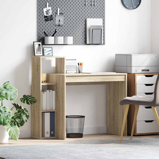 Bureau met plank Sonoma Eiken 100 x 40 x 90 cm Bewerkt hout