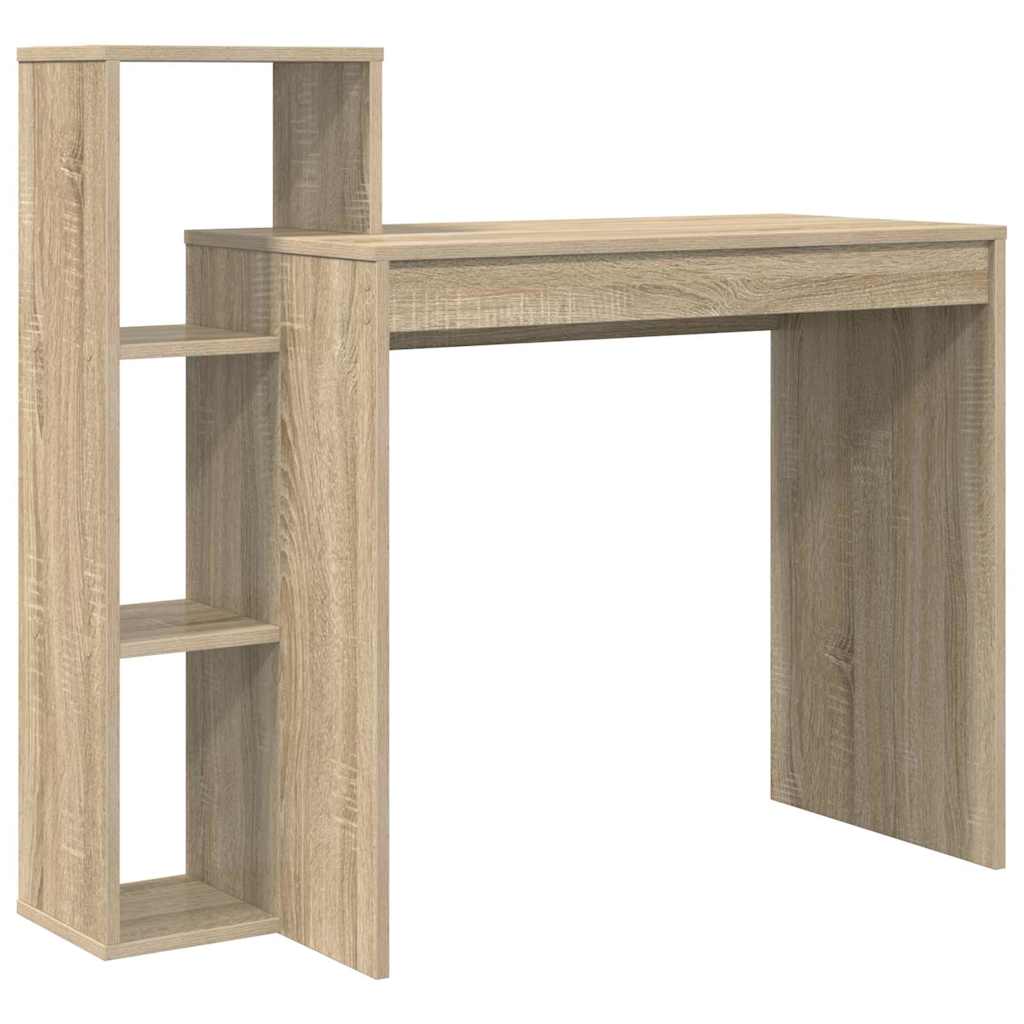 Bureau met plank Sonoma Eiken 100 x 40 x 90 cm Bewerkt hout