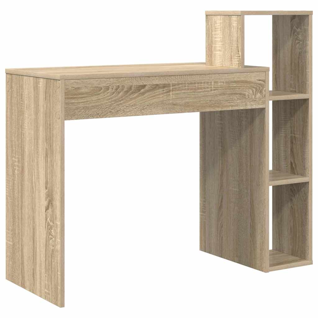 Bureau met plank Sonoma Eiken 100 x 40 x 90 cm Bewerkt hout