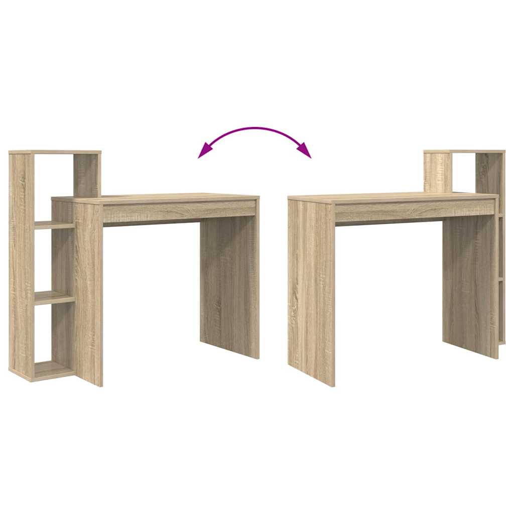 Bureau met plank Sonoma Eiken 100 x 40 x 90 cm Bewerkt hout