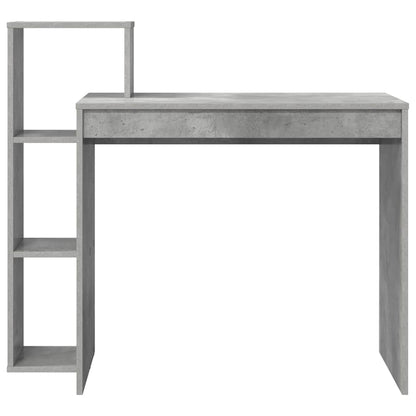 Bureau met plank Beton Grijs 100 x 40 x 90 cm Bewerkt hout