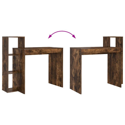 Bureau met plank Gerookt eiken 100 x 40 x 90 cm Bewerkt hout