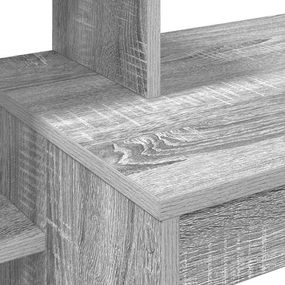 Bureau met plank Grijs Sonoma 100 x 40 x 90 cm Bewerkt hout