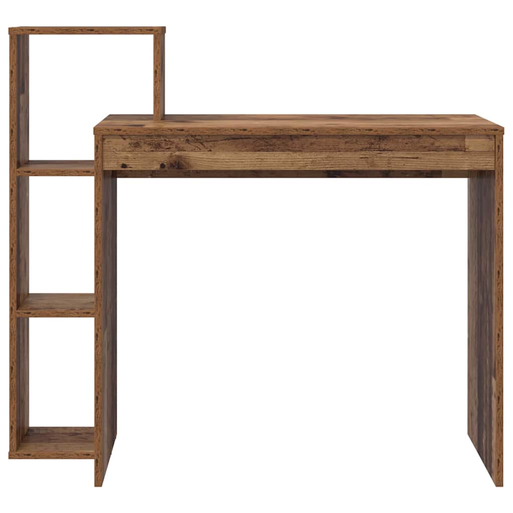 Bureau met plank Oud Hout 100 x 40 x 90 cm Bewerkt hout