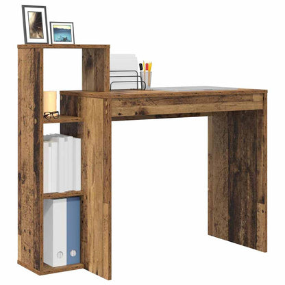 Bureau met plank Oud Hout 100 x 40 x 90 cm Bewerkt hout