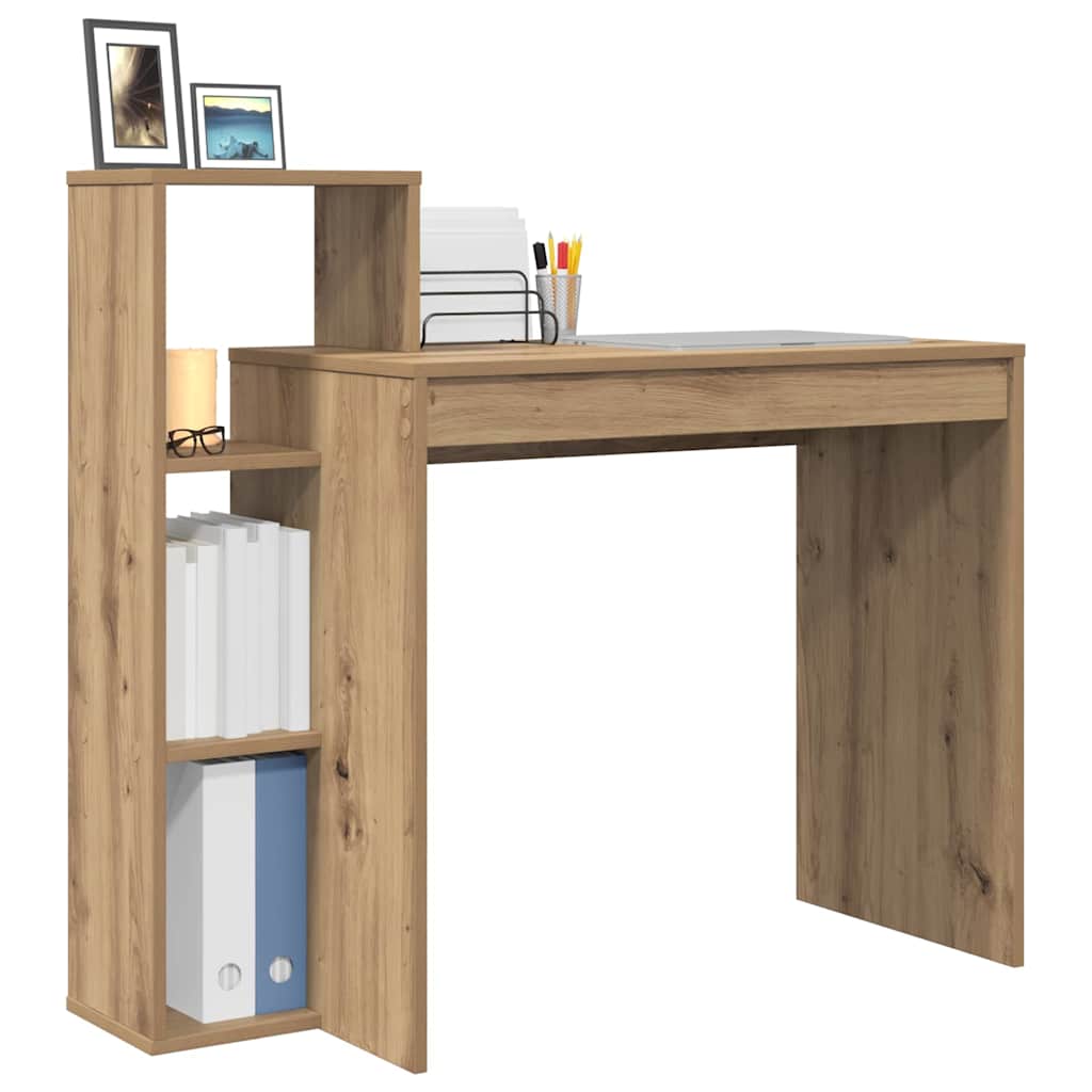 Bureau met plank Artisan Eiken 100 x 40 x 90 cm Bewerkt hout