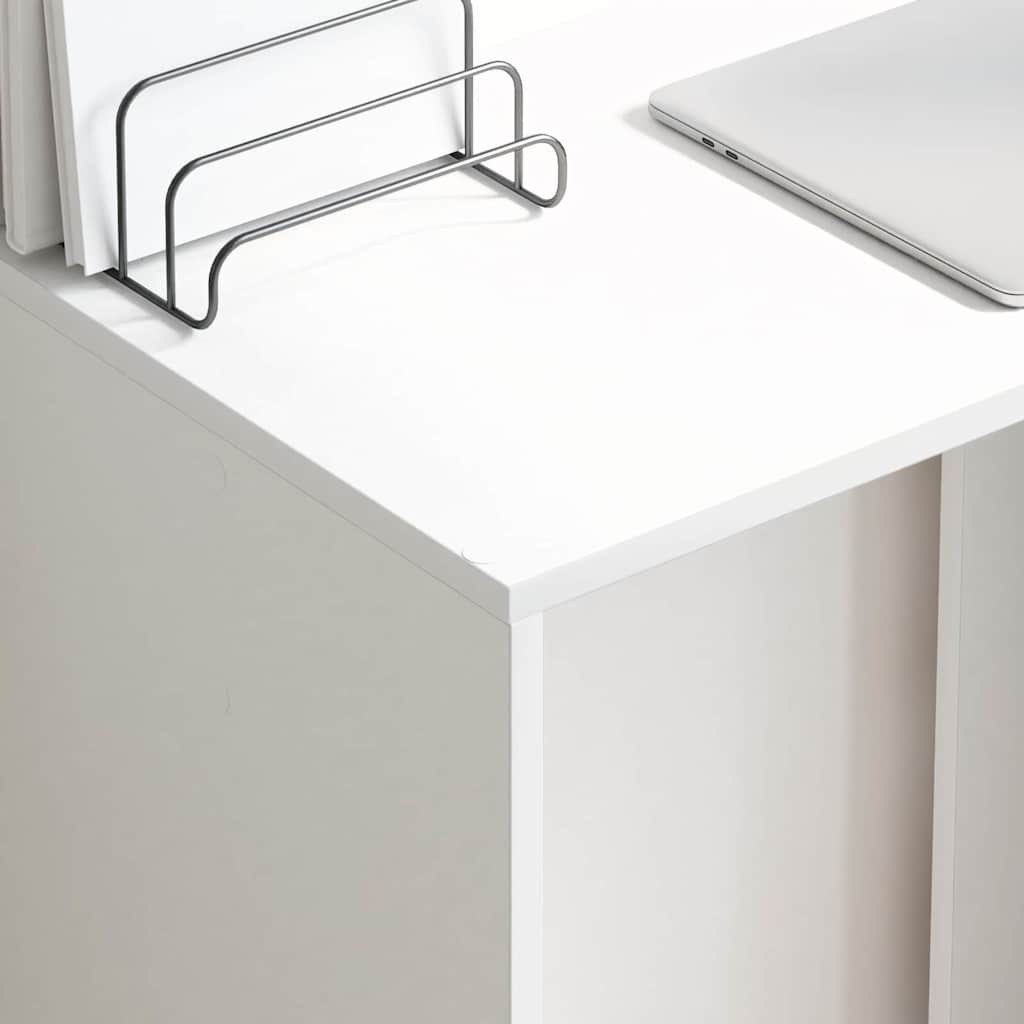 Bureau met plank Wit 78,5 x 37 x 154,5 cm Bewerkt hout