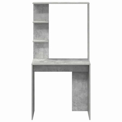 Bureau met plank Beton Grijs 78,5 x 37 x 154,5 cm Bewerkt hout