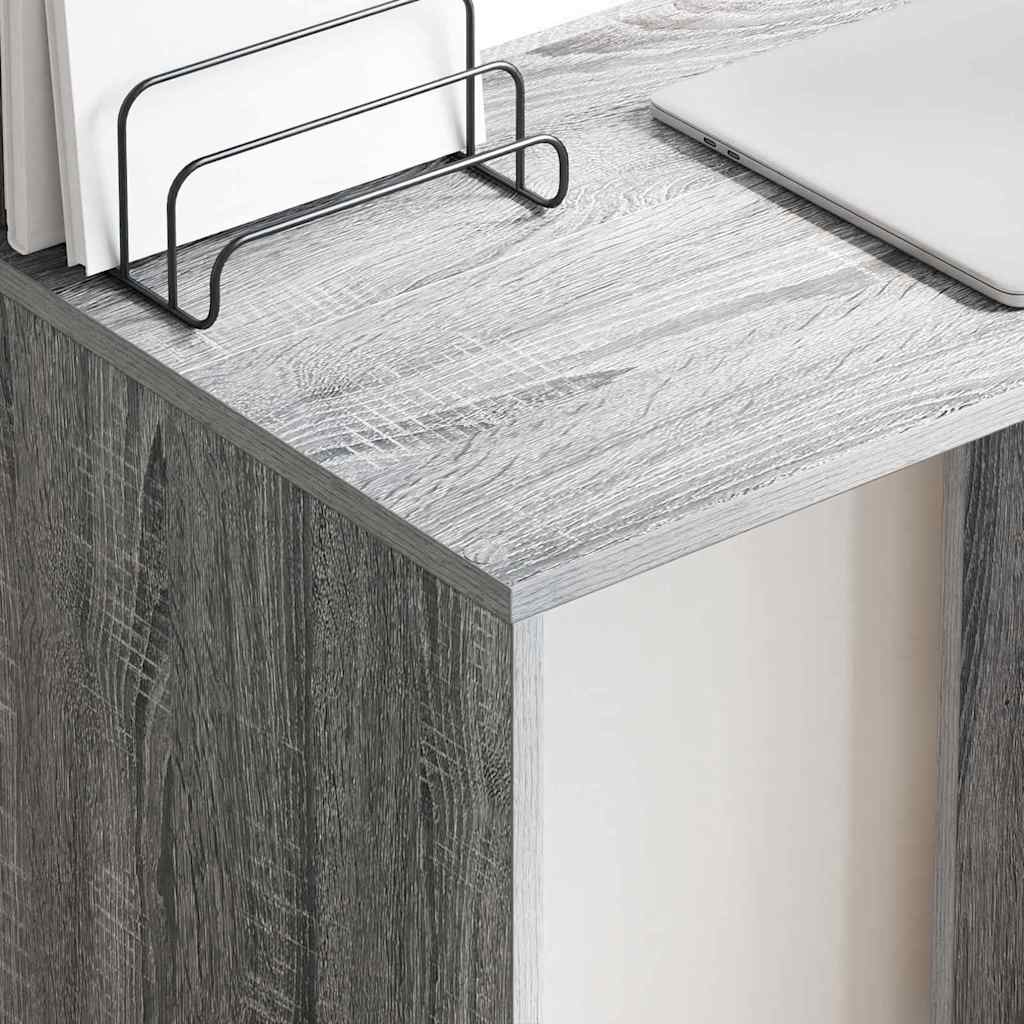 Bureau met plank Grijs Sonoma 78,5 x 37 x 154,5 cm Bewerkt hout