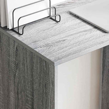 Bureau met plank Grijs Sonoma 78,5 x 37 x 154,5 cm Bewerkt hout