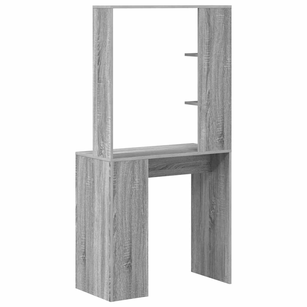 Bureau met plank Grijs Sonoma 78,5 x 37 x 154,5 cm Bewerkt hout