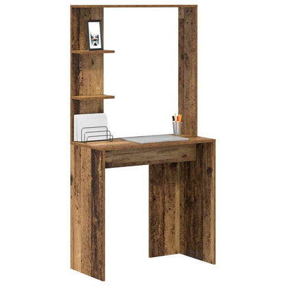Bureau met plank Oud Hout 78,5 x 37 x 154,5 cm Bewerkt hout
