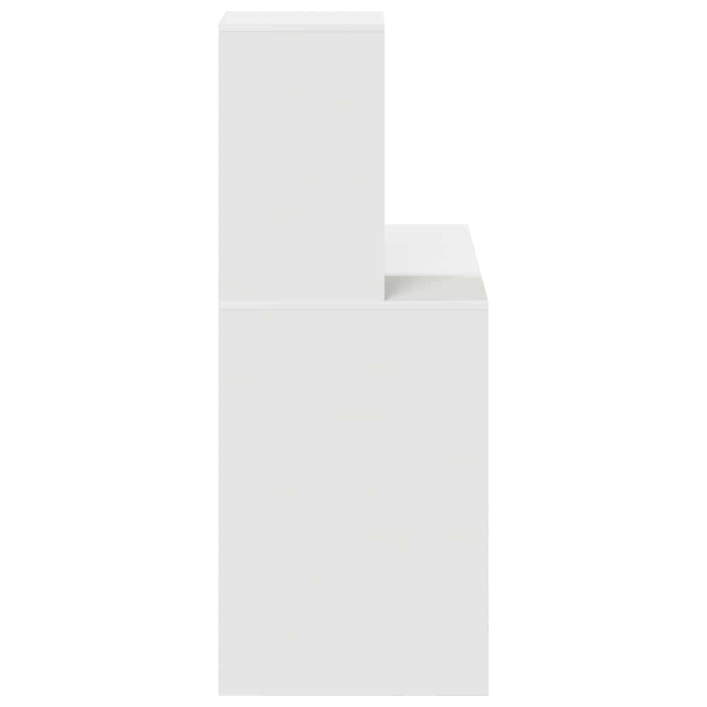 Bureau met plank met opslag Wit 102 x 50 x 124 cm Bewerkt hout