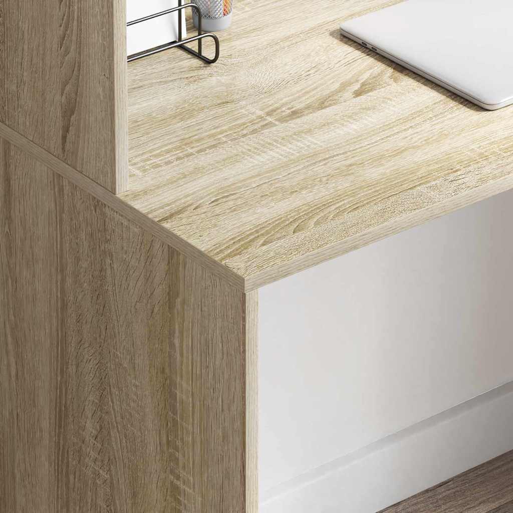 Bureau met plank Sonoma eiken 102 x 50 x 124 cm Bewerkt hout