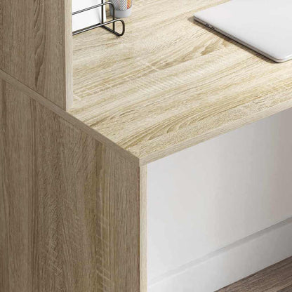 Bureau met plank Sonoma eiken 102 x 50 x 124 cm Bewerkt hout