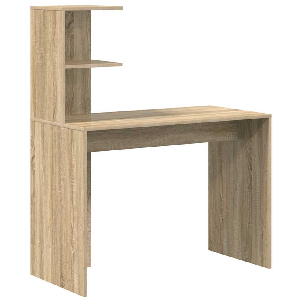 Bureau met plank Sonoma eiken 102 x 50 x 124 cm Bewerkt hout