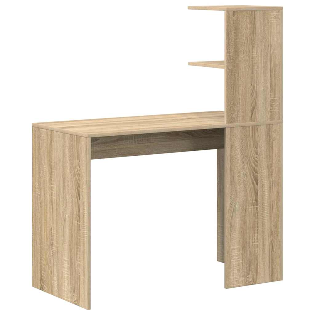 Bureau met plank Sonoma eiken 102 x 50 x 124 cm Bewerkt hout