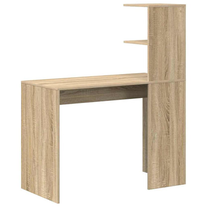 Bureau met plank Sonoma eiken 102 x 50 x 124 cm Bewerkt hout