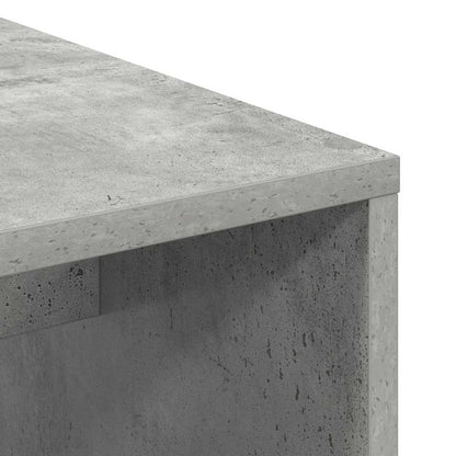 Bureau met plank Beton Grijs 102 x 50 x 124 cm Bewerkt hout