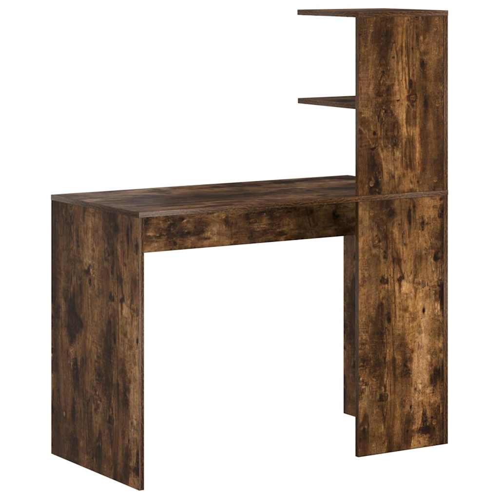 Bureau met plank Gerookt eiken 102 x 50 x 124 cm Bewerkt hout