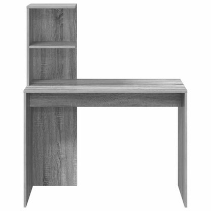 Bureau met plank Grijs Sonoma 102 x 50 x 124 cm Bewerkt hout