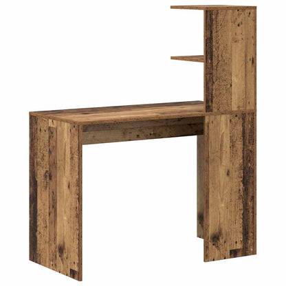 Bureau met plank Oud Hout 102 x 50 x 124 cm Bewerkt hout