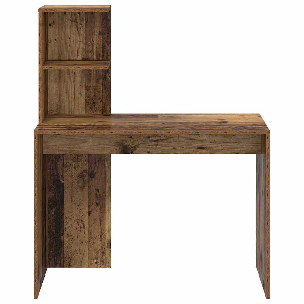 Bureau met plank Oud Hout 102 x 50 x 124 cm Bewerkt hout