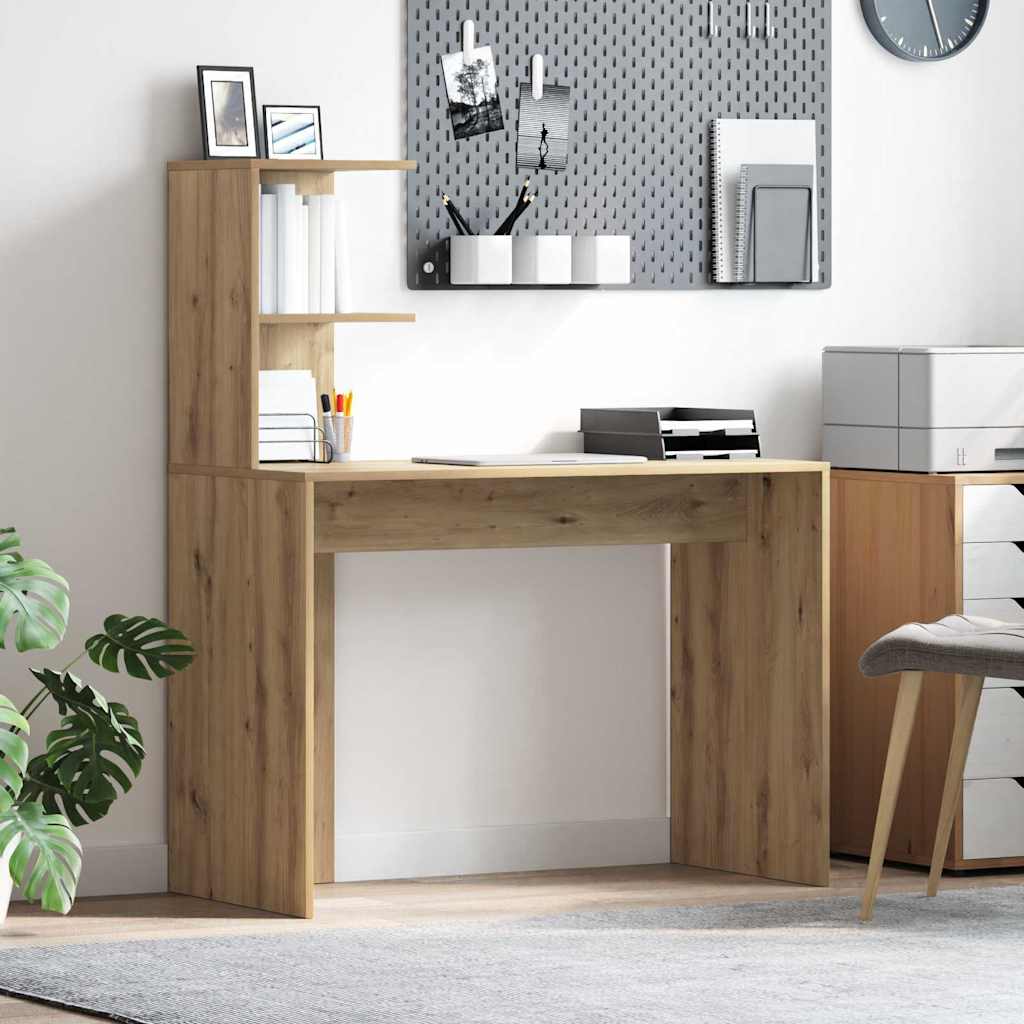 Bureau met plank Artisan Eiken 102 x 50 x 124 cm Bewerkt hout