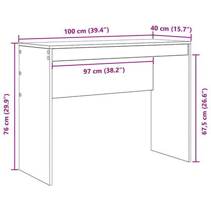 Bureau Beton Grijs 100 x 40 x 76 cm